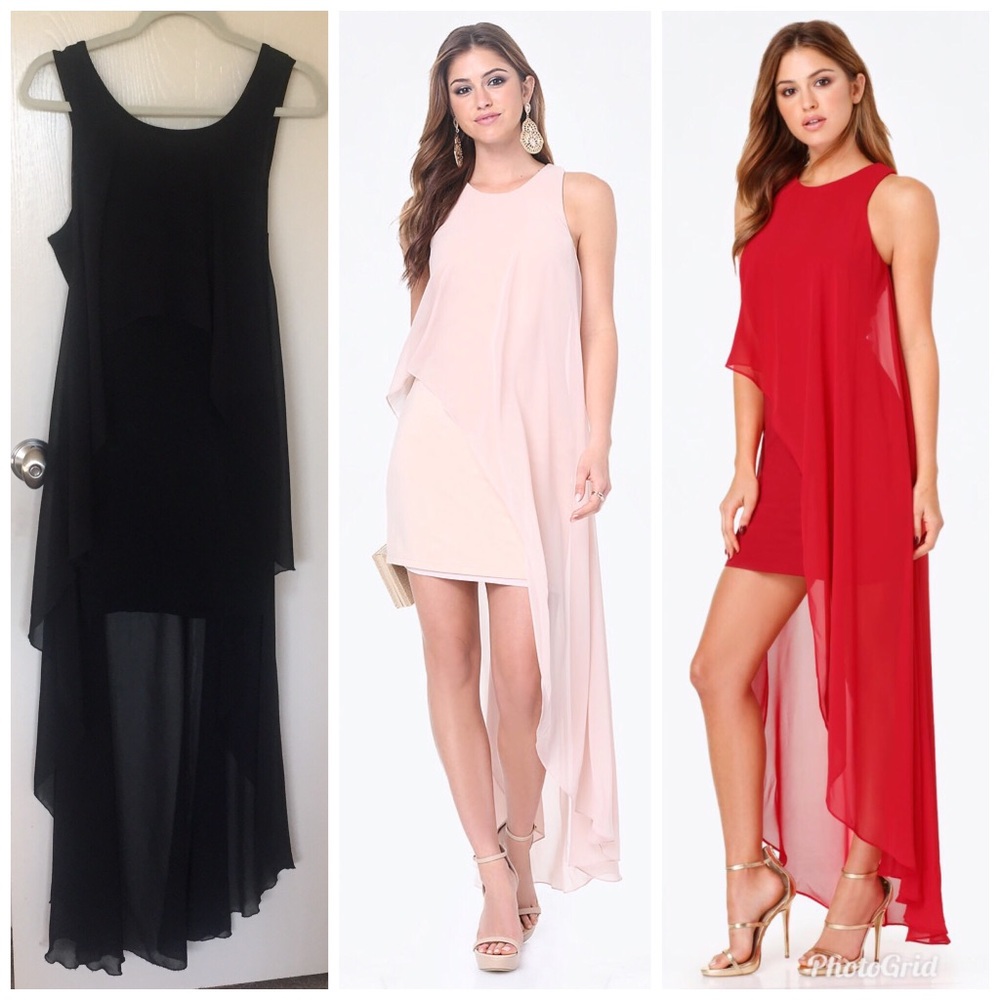 BLACK Bebe High Low Dress